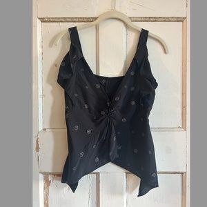 Vintage 90s MARITHE FRANCOIS GIRBAUD Handkerchief Tank Top Size: 27